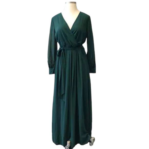 Ricarica Size 1X Emerald Evening Long Dress NWT - Picture 4 of 4